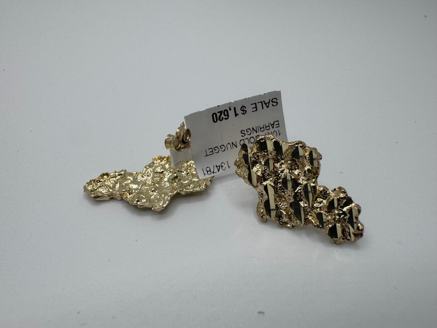 10K Gold Nugget Earrings